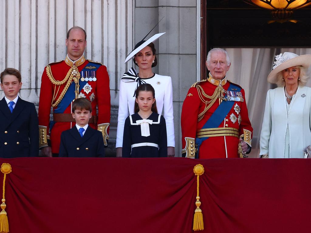 The family at Trooping the Colour last June. Picture: Henry Nicholls/AFP