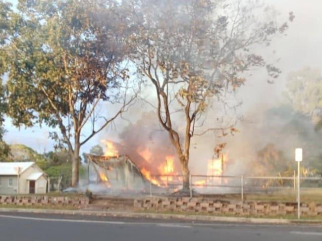 The Mt Molloy butcher shop was destroyed in a fire on Wednesday evening. Police have declared the site a crime scene and investigations are ongoing. Photo: Facebook.