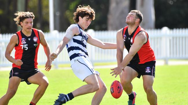 QAFL colts match between Redland-Victoria Point and Broadbeach. Saturday April 22, 2023. Picture, John Gass