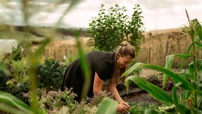 Laura Stucken in the Van Bone restaurant garden. Picture: Dexter Kim