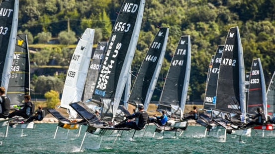 The Moth world championships are being raced on Garda. Pic: Martina Orsini.