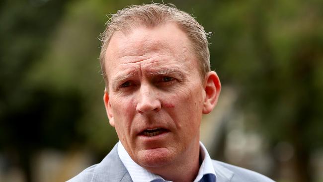 Cricket Australia CEO Kevin Roberts addresses media on Tuesday. Picture: Kelly Defina/Getty