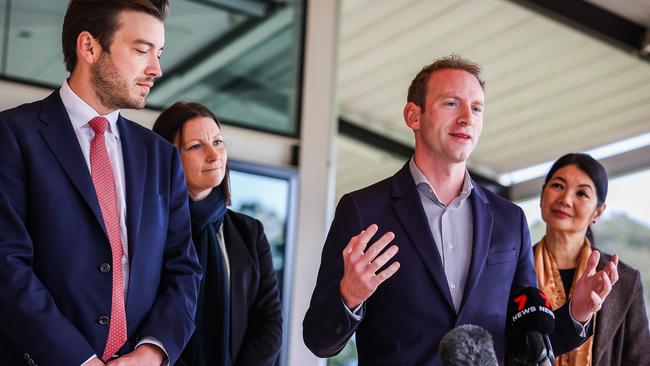 Opposition leader David Speirs speaks to the media. Picture: Tom Huntley