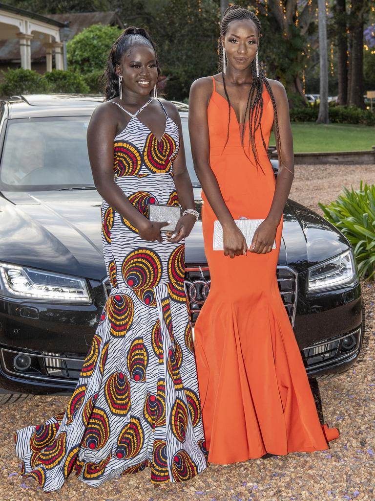 Alek Arok and Awuoi Ajak. Highlands Christian College formal at Gabbinbar Homestead. Wednesday. 18th Nov 2020 Picture: Nev Madsen