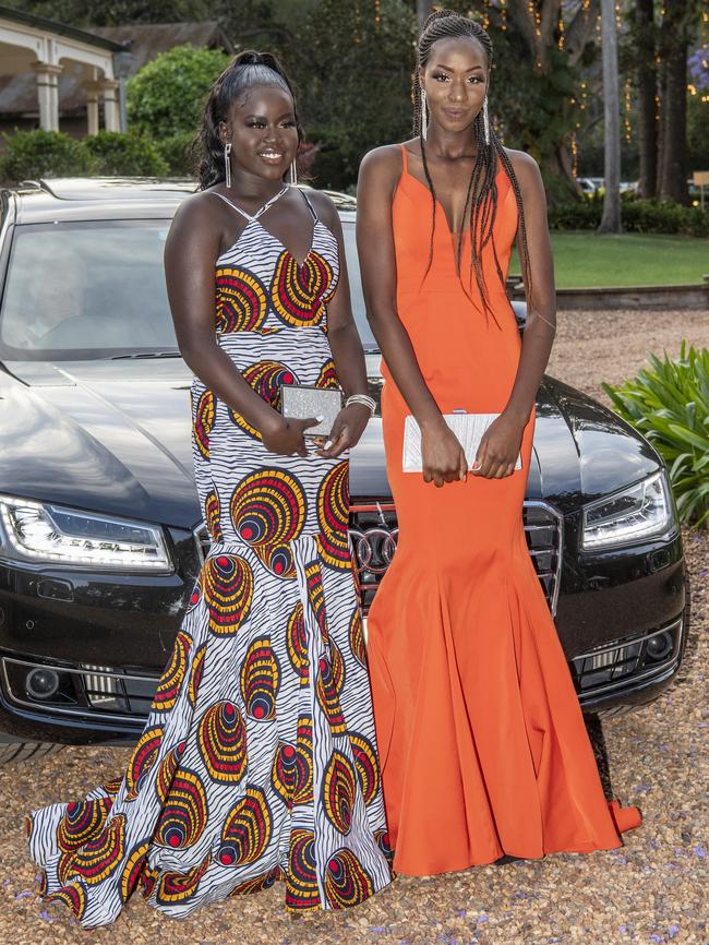 Alek Arok and Awuoi Ajak. Highlands Christian College formal at Gabbinbar Homestead. Wednesday. 18th Nov 2020 Picture: Nev Madsen