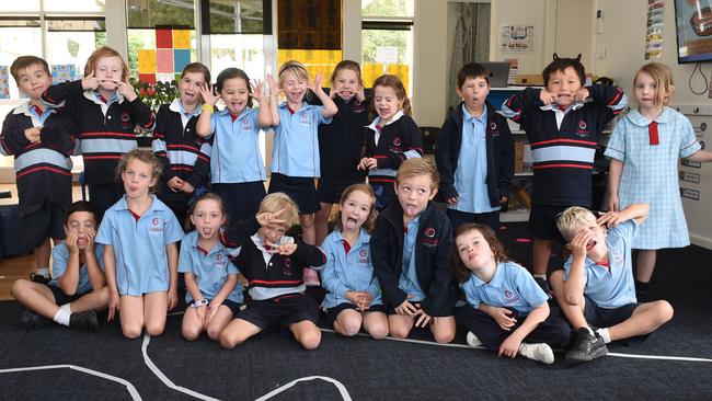 Lisieux Catholic PS. Class Carmel Bleu Back row from the Left: Willis Heaysman, Banjo McLoughlan, Heidi Beecroft, Madeline Eagles-Dunstan, Zoe Peacock, Elizabeth Brown, Zahara Sopovski, Oscar Spiteri, Andy Price, Lucy Omegna-Daley Front row from the Left: Kai Shirley, Cassidy Woodall, Layla Turner, Ari Benci, Leilani Gough, Nash Bound, Ella Bolton, Ace Donnelly.