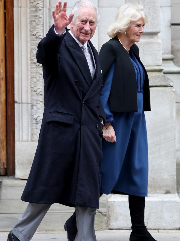 The king spent three nights at The London Clinic and was visited daily by his wife Queen Camilla. Picture: Chris Jackson/Getty Images