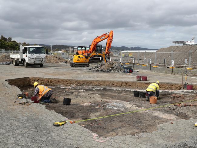 Archeological dig at Mac Point. Picture: Nikki Davis-Jones