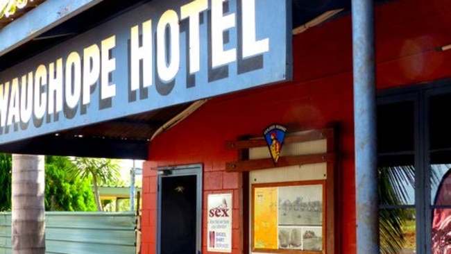 The sign out front of the Wauchope pub.