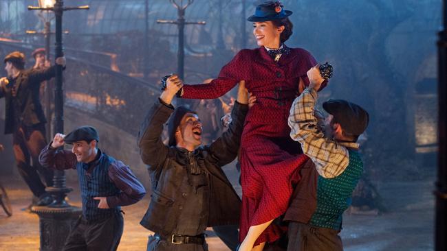 Emily Blunt in a scene from Mary Poppins Returns.