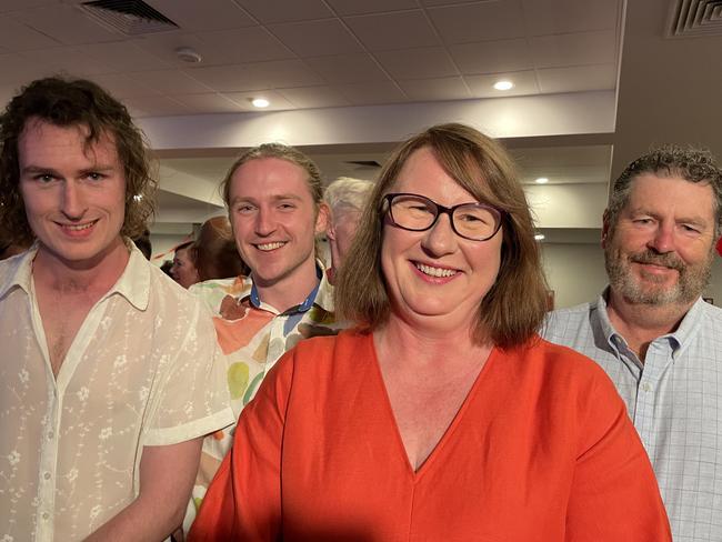 Donna Davis with her family on election night.