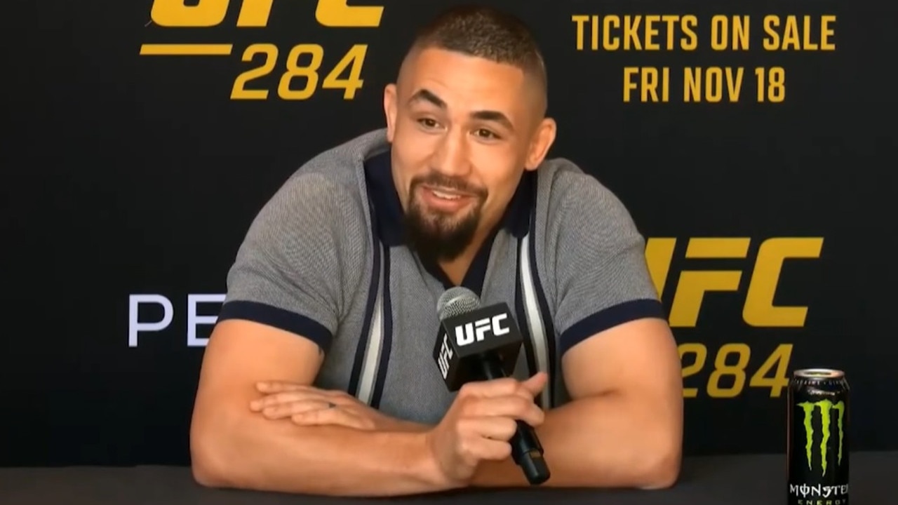 Robert Whittaker speaks to the media ahead of his UFC284 bout in Perth.