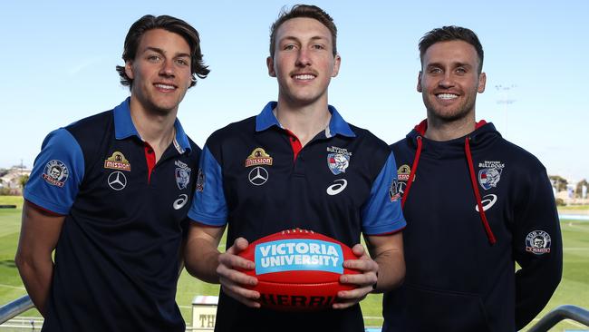 Where were Patrick Lipinski, Bailey Dale and Hayden Crozier when the Bulldogs won the Grand Final in 2016? Picture: Getty Images