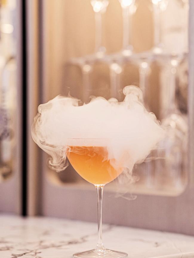 The hotel’s signature cocktail, the gin-based Grand Jewel. Picture: Elise Hassey.