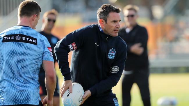 Blues coach Brad Fittler will speak to referees’ boss Jared Maxwell before Origin I. Picture: Tim Hunter