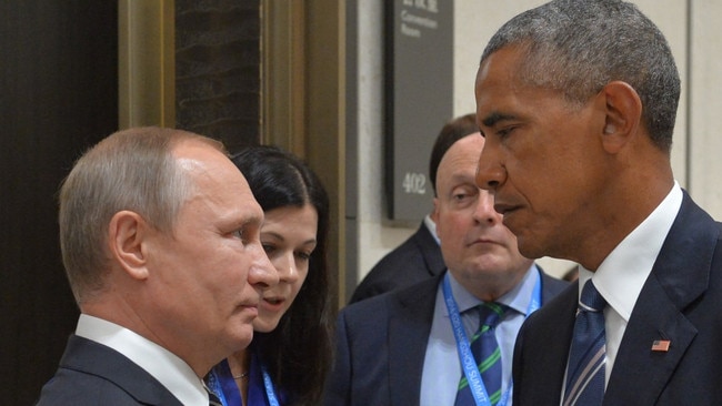 Putin’s relationship with Barack Obama was frosty … Picture: Alexei Druzhinin/Sputnik/AFP/Getty Images