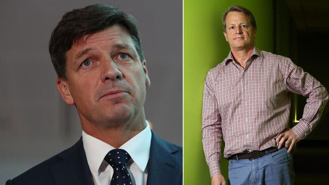 David Haslingden, right, has penned an open letter to Angus Taylor, left.