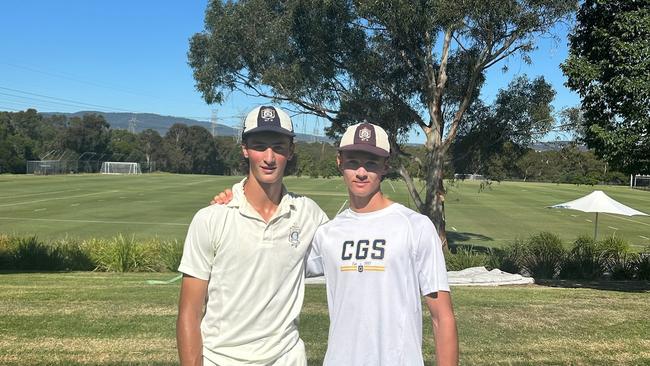 Christopher Kellaway and Jez Rigoni starred for Caulfield Grammar. Picture: APS Sport