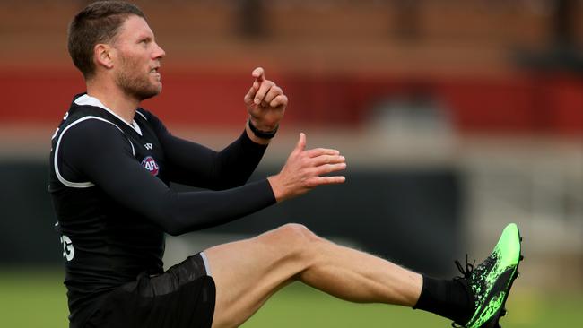 Brad Ebert at Alberton Oval this week. Picture: AAP Image/Kelly Barnes