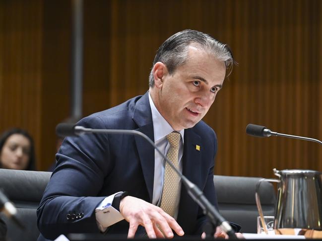 CANBERRA, Australia - NewsWire Photos - August 29, 2024: Matt Comyn, Commonwealth Bank of Australia Chief Executive Officer during the House Standing Committee on Economics at Parliament House in Canberra. Picture: NewsWire / Martin Ollman