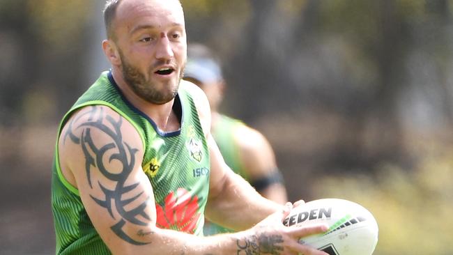 The Rabbitohs are wary of Canberra star Josh Hodgson.