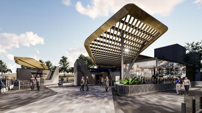 Designs for the new Cheltenham Station entrance. Picture: Supplied