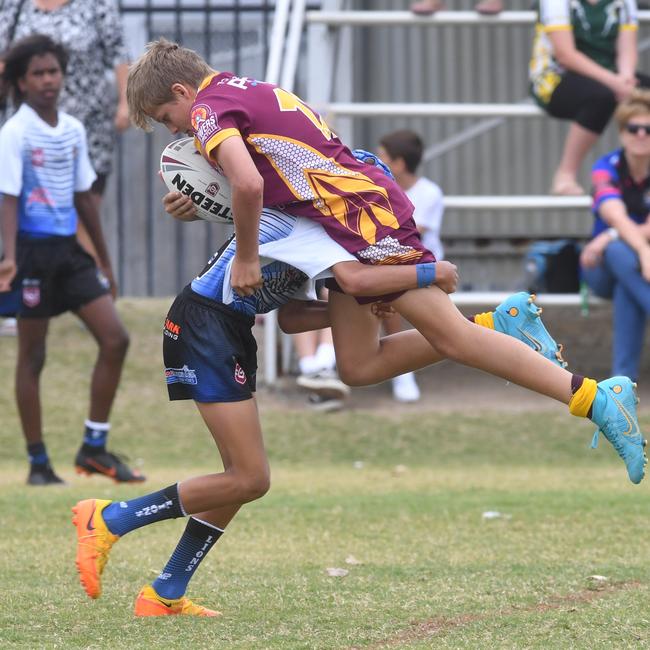 Junior League Semi-Finals at Kern Brothers Drive. Charters Towers U13 against Western Lions Roar U13. Picture: Evan Morgan