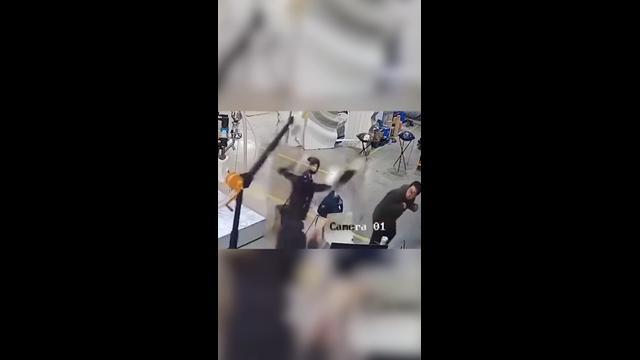 Humanoid robot goes rogue and starts attacking its handlers