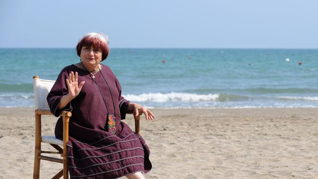 Agnes Varda promoting The Beaches of Agnes at the 65th Venice International Film Festival in 2008. Picture: AFP.