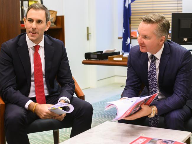 Jim Chalmers (left) with Chris Bowen