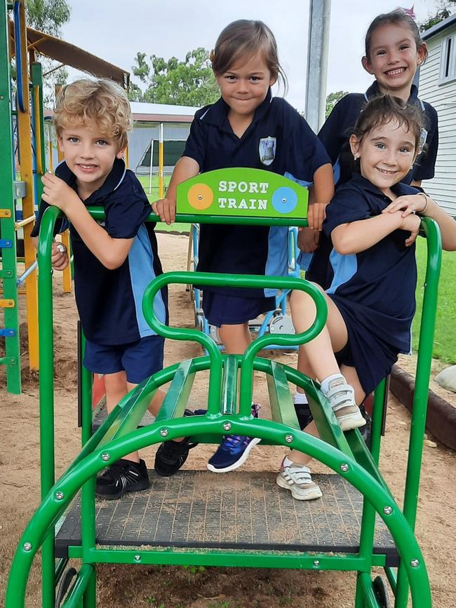 Bloomsbury State School Prep BACK LtoR: Elayna Garbutt, Layla Pitman FRONT LtoR: Jack Schalcher, Lexie Blunt