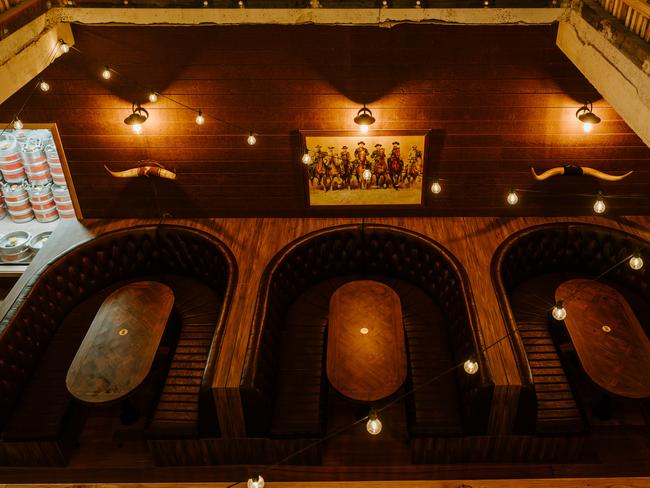 Moon Dog Wild West's horse shoe shaped booths. Picture: Arianna Leggiero