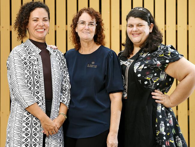 Keisha Booth, Dianne Newell and Clair Ryder are looking forward to the NQ Women’s Leadership Forum on November 8 in Townsville. Picture: Shae Beplate.