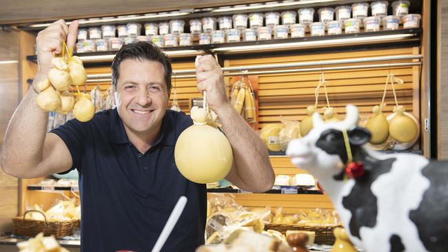 Giorgio Linguanti with some of his cheeses. Picture: Ellen Smith