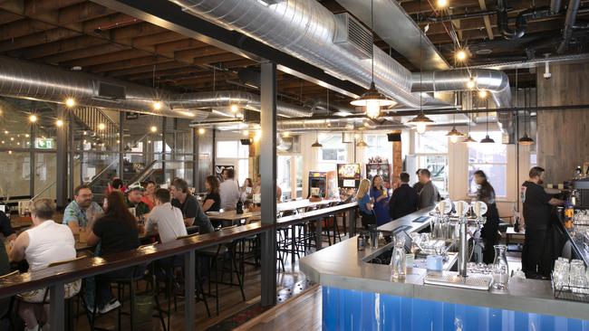 The ground floor bar at BrewDog in Fortitude Valley. Picture: Mark Cranitch.