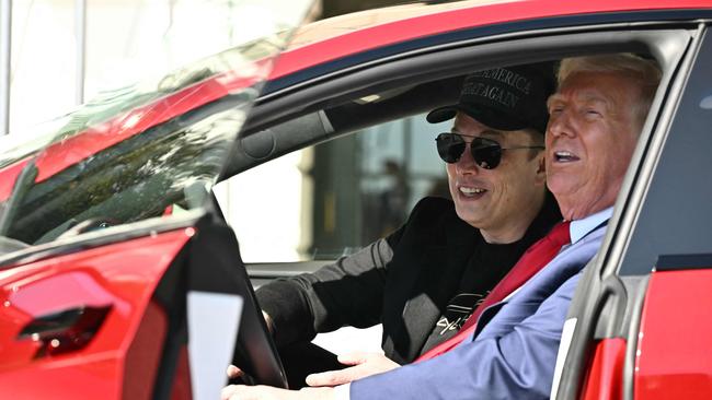 Donald Trump and Tesla CEO Elon Musk. Picture: Mandel Ngan/AFP