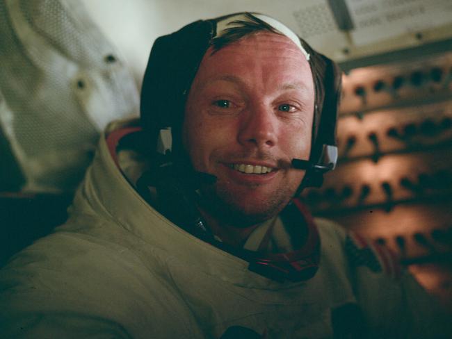 Neil Armstrong inside Lunar Module on Apollo 11. Picture: NASA/National Archives and Records Administration