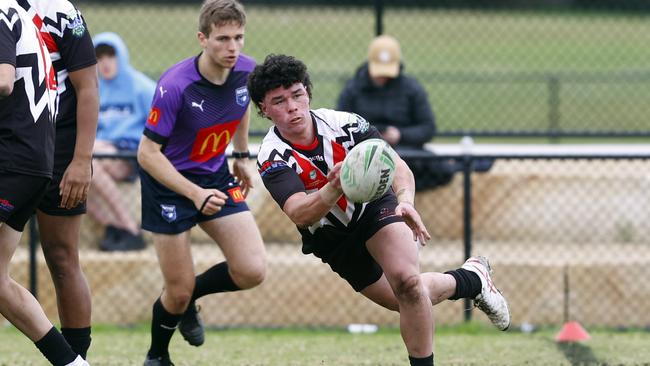 Mitchell Brophy gets the Erindale attacking machine on the move.