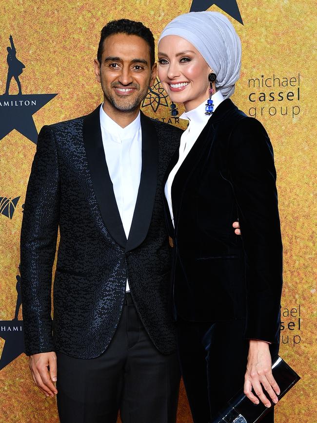 Waleed Aly and wife Susan Carland at the Australian premiere of Hamilton at the Lyric Theatre last week. Picture: Wendell Teodoro