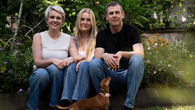 Tanya Plibersek with daughter Anna and husband Michael Coutts-Trotter. Picture: Facebook