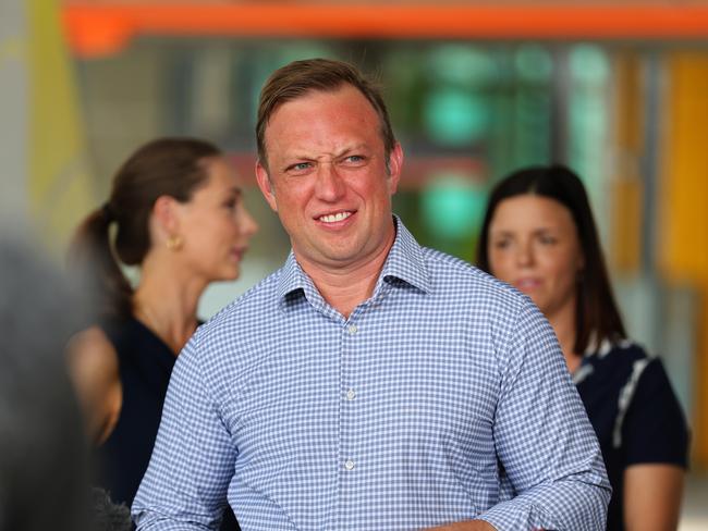 Premier Steven Miles and Housing Minister Meaghan Scanlon announce another stage of the Homes for Queenslanders housing plan. Picture: David Clark