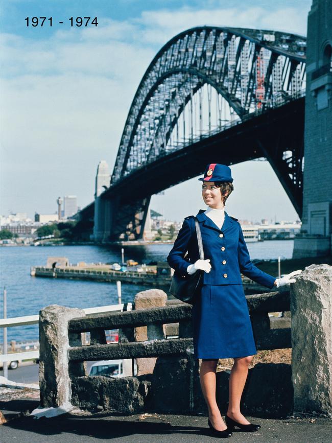 The Qantas uniforms circa 1971-1974.