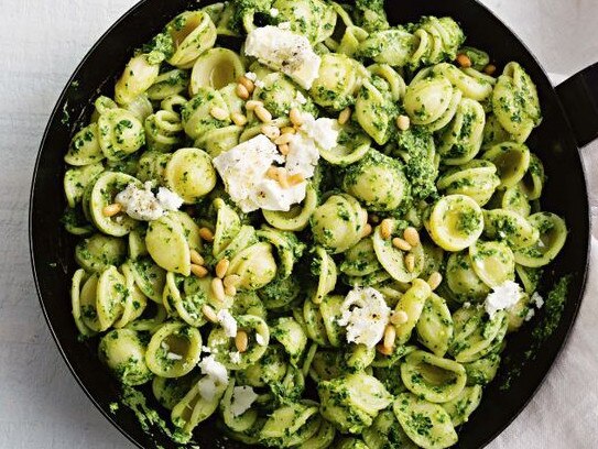 Pasta names: Orecchiette with silverbeet pesto.