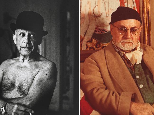 Jacques Henri Lartigue’s portrait Cannes — Picasso (1955) and Matisse in his studio by Gisele Freund (1948). Pictures courtesy: National Gallery Of Australia