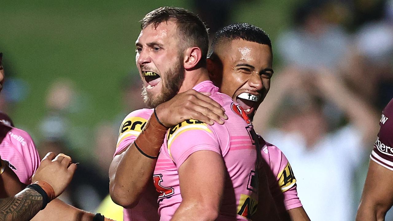 Panthers back-rower Kurt Capewell used to play in backyard footy games with Sam Walker. Picture: Cameron Spencer/Getty Images