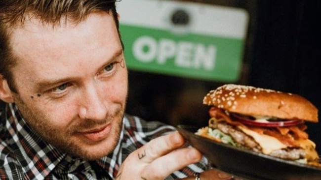 Craig with his burger. Picture: Instagram