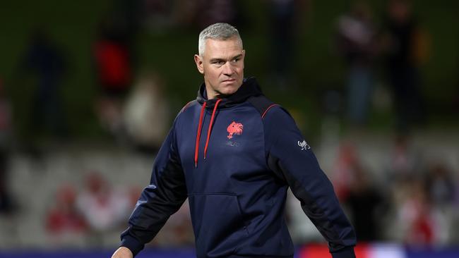 Roosters assistant coach Jason Ryles is on the outer. (Photo by Matt King/Getty Images)