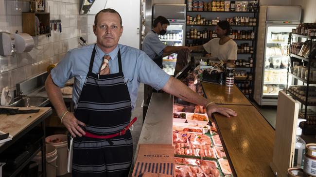 Byron Bay butcher Graeme Mead of Trevor Mead Quality Meats says he is unable to find qualified staff. Picture: Natalie Grono