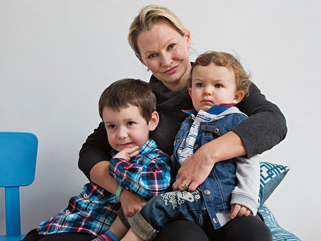 140906 TWAM EMBARGO FOR TWAM 6 SEP 2014 NO REUSE FEE APPLIES Danica Weeks, photographed with her sons Jack (1 yo) and Lincoln (3 1/2 yp), at home at The Vines, Perth WA pic : Philip Gostelow Picture: Captioned As