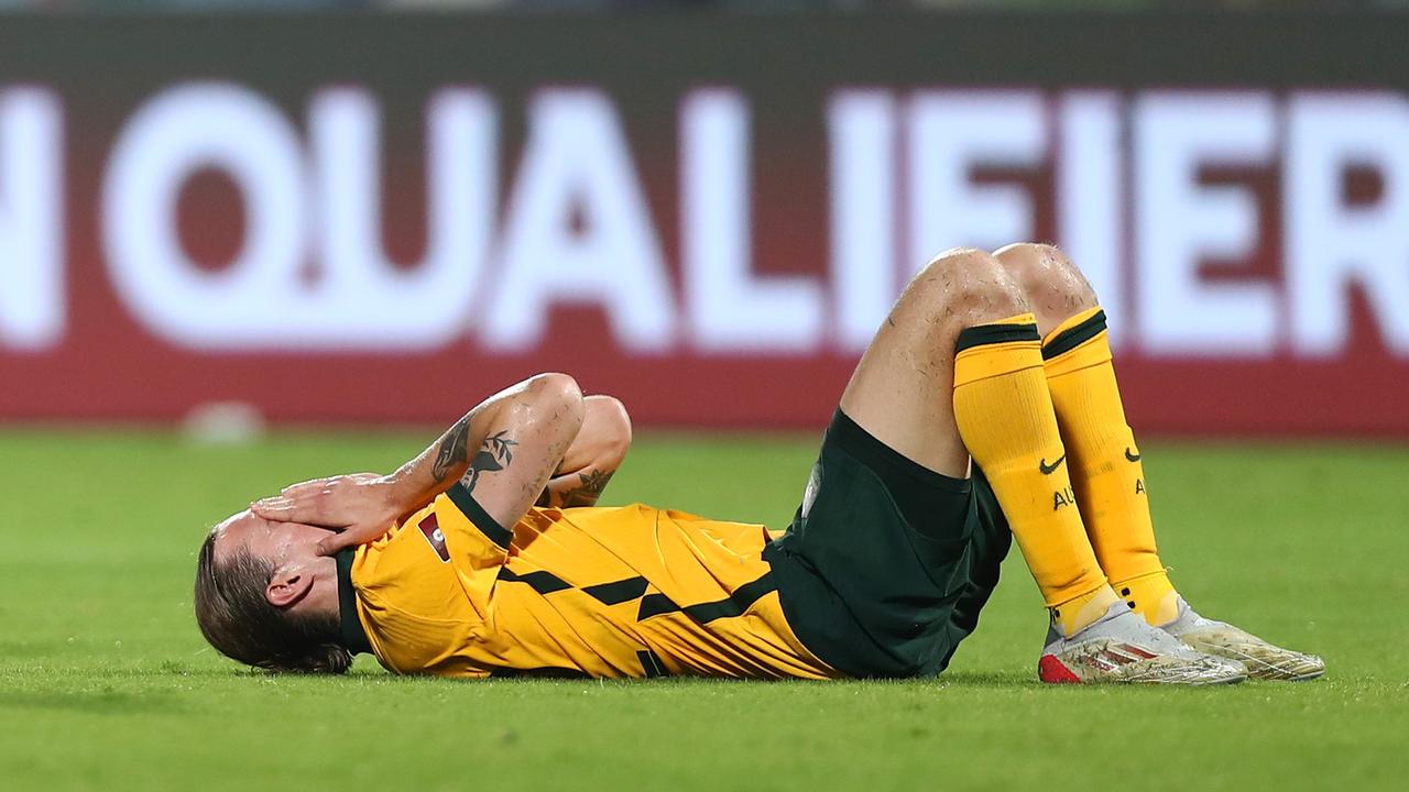 Jackson Irvine sums up the mood. (Photo by Adil Al Naimi/Getty Images)